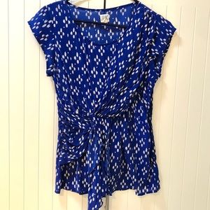 Anthropologie silk cap sleeve blouse